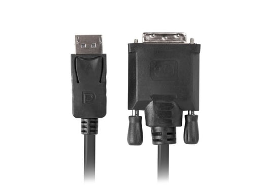Lanberg CA-DPDV-10CU-0018-BK adaptador de cable de vídeo 1,8 m DisplayPort DVI-D Negro