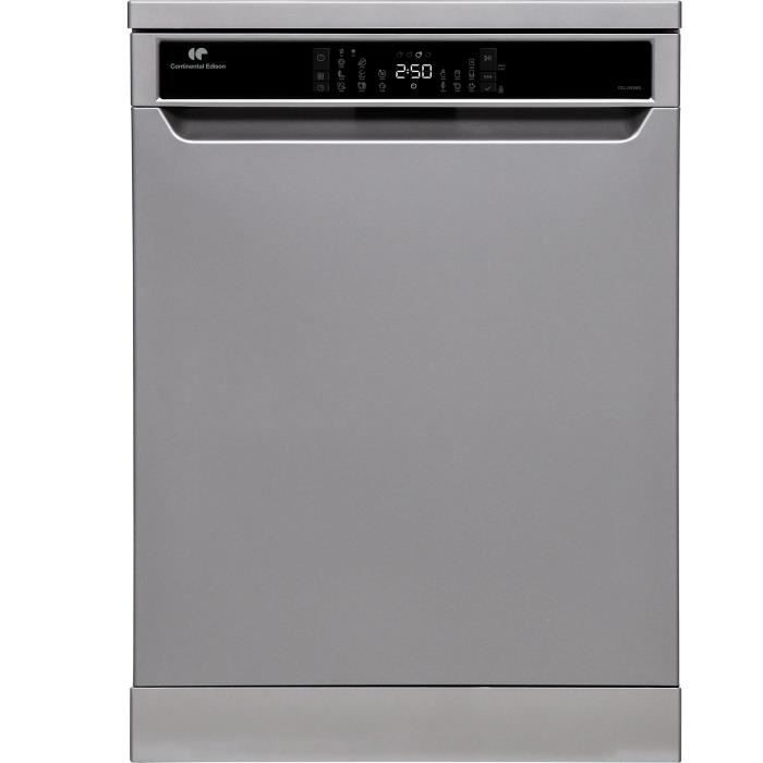 Lave-vaisselle pose libre CONTINENTAL EDISON - 15 couverts - Largeur 59,8 cm - Classe D - moteur ind - Neuf