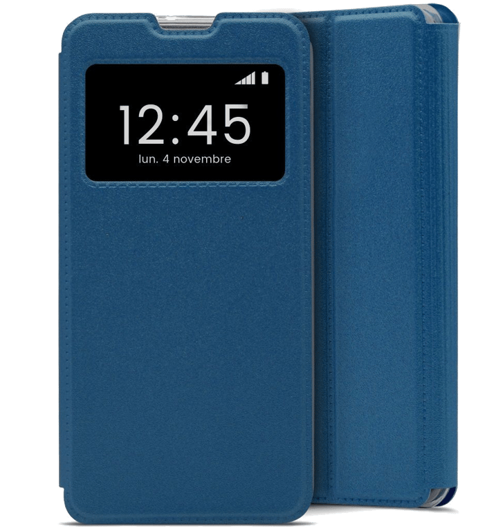 Etui Folio compatible Bleu Huawei P30 Lite