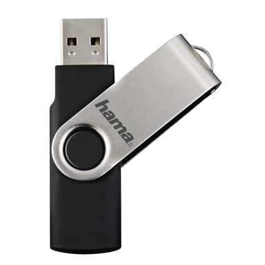 Memoria USB ''Rotate'', USB 2.0, 8 GB, 10 MB/s, negro/plateado