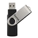 Memoria USB ''Rotate'', USB 2.0, 8 GB, 10 MB/s, negro/plateado