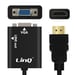 Cavo video e audio da HDMI maschio a VGA femmina e cavo jack nero da 3,5 mm LinQ