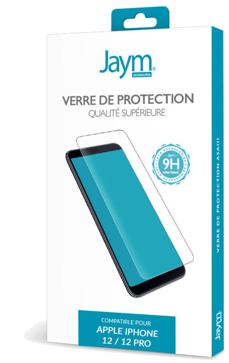 JAYM - Verre de Protection Premium pour Apple iPhone 12 / 12 Pro (6.1) - Plat 2.5D - Renforcé 9H Ult