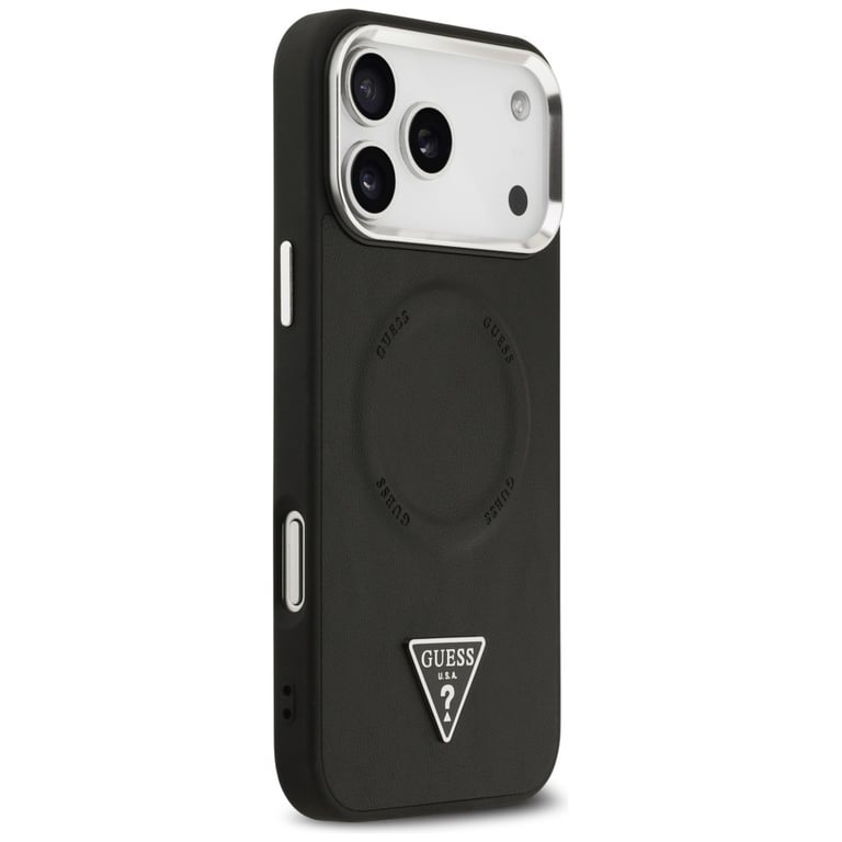 Guess Etui Triangle Logo MagSafe do iPhone 17 Pro Max czarny Noir - vue 4