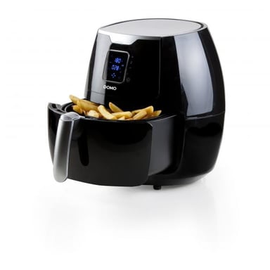 Domo DELI-FRYER XXL Sencillo 5,5 L Independiente Freidora de aire caliente Negro, Plata