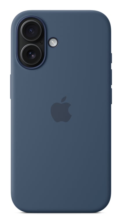 Apple iPhone 16 - Coque en silicone avec MagSafe Bleu - vue 4