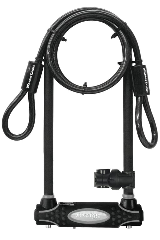 Antivol U avec Câble MASTER LOCK Modèle Sold Secure Gold Police Approved - vue 2