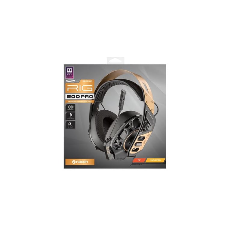 Casque gaming filaire pour PC et consoles Nacon RIG 500 PRO Cuivre - Neuf