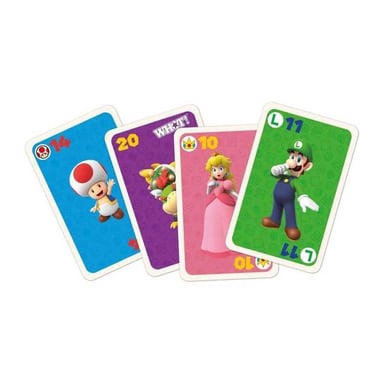 Juego de cartas familiar WINNING MOVES WHOT! Super Mario - cartas glossy, personajes, 6+ Rojo