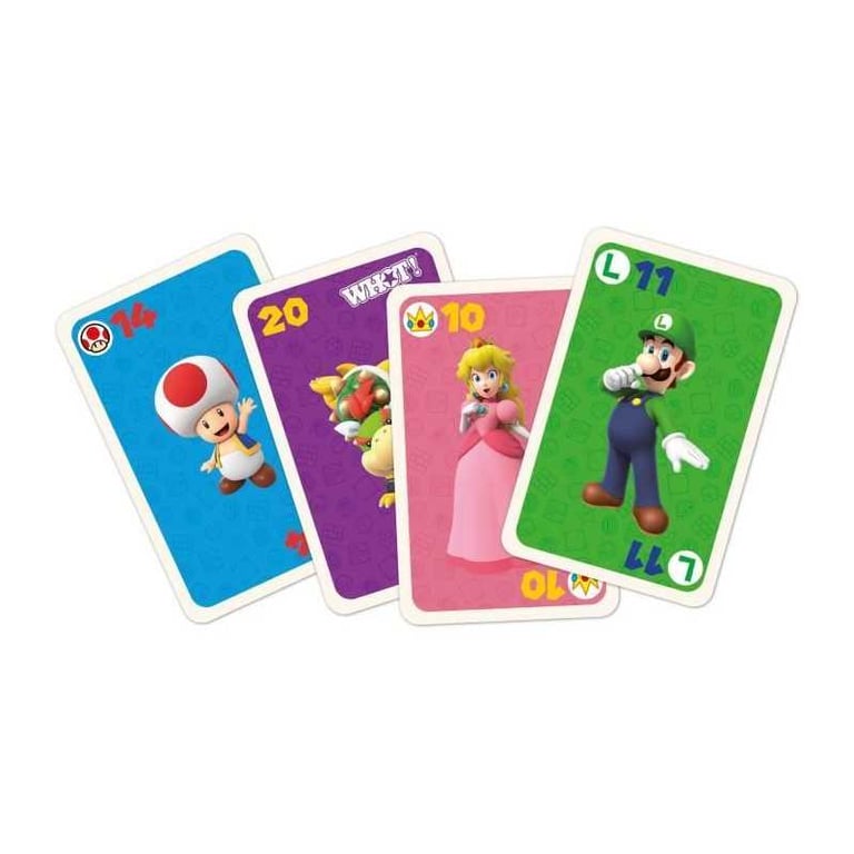 Jeu de cartes familial WINNING MOVES WHOT! Super Mario - cartes glossy, personnages, 6+ Rouge - Neuf