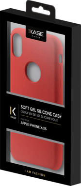 Coque en Gel de Silicone Doux pour Apple iPhone X/XS, Rouge Ardent