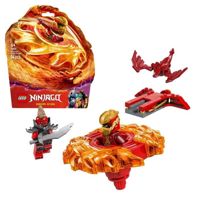 NINJAGO 71823 La toupie Spinjitzu du dragon de Kai - Jeu de construction des 6 ans - Neuf