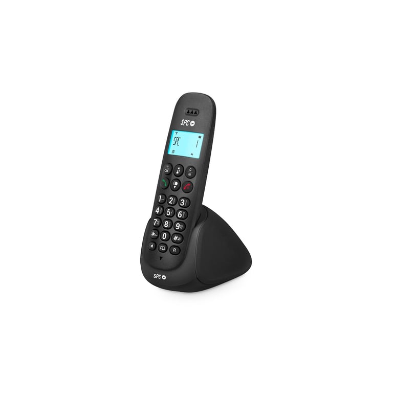 SPC Art – Téléphone Fixe sans Fil avec écran Lumineux identificateur d’Appel Mains Libres répertoire Mode muet compatibilité Gap et Mode ECO –