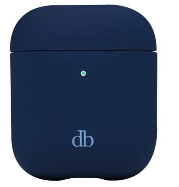 Custodia in silicone in plastica riciclata per Airpods 2, blu