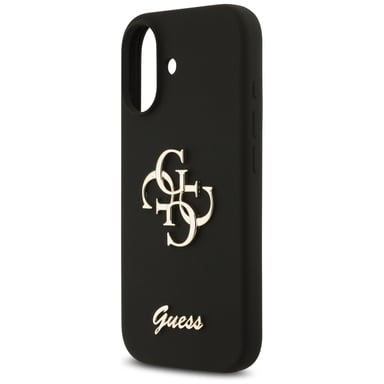 Custodia in silicone Guess Big 4G Script per iPhone 17 czarny