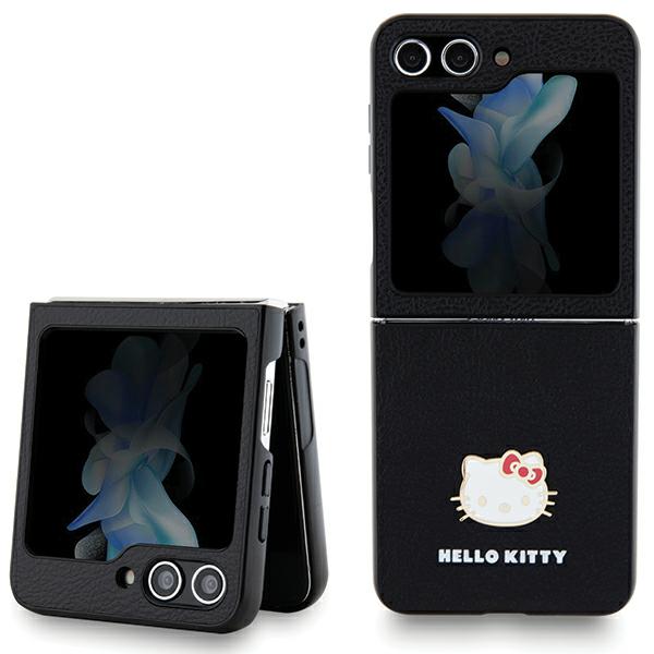 Hello Kitty Coque pour téléphone - Samsung Galaxy Z Flip5 - Noir - Souple - Protection optimale