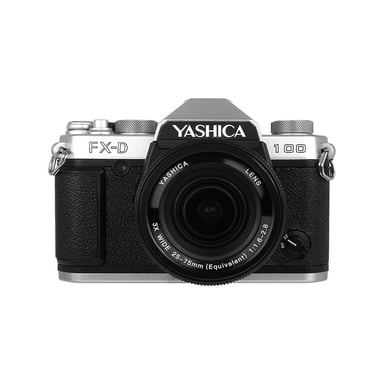 Yashica Fx-d 100 Silver - Cámara Digital De Simulación De Película Con Zoom 3x