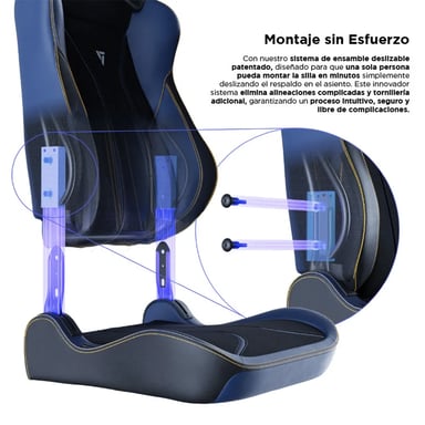 Chaise gaming Vertagear SL5800 HyGenNX Midnight Blue – Ergonomie avancée, soutien lombaire ContourMax™, assise ventilée VertaAir™, revêtement anti-odeurs