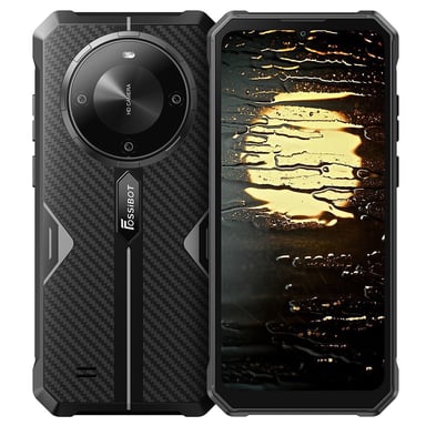 Smartphone Robusto FOSSiBOT F105 4G 64 GB, Negro Batería 10300mAh, OTG, Gran Pantalla HD+, Cámara 20MP + 8MP, Procesador Octa-Core MT8768
