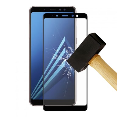 Film verre trempé 4D Noir compatible Samsung Galaxy A8 2018