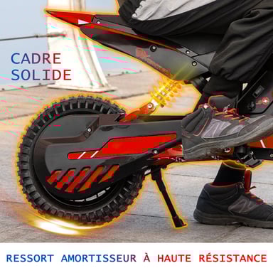 EVERCROSS TECH Moto Eléctrica para Niños 3-12 Años 300W 25KM/H 3 Niveles de Velocidad 12' Neumáticos Ideal Regalo Rojo