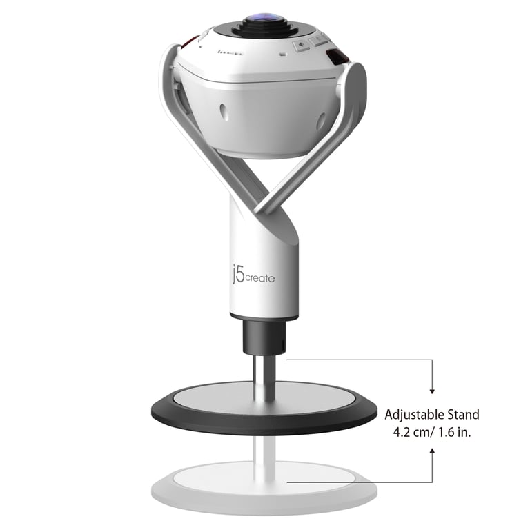 j5create JVU368 N Webcam 360° pilotée par IA avec haut parleur Neuf - vue 4