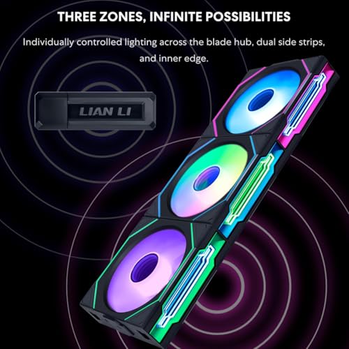 LIAN LI Lot de 3 Ventilateurs de boitier Lian Li Uni Fan SL Infinity Wireless Reverse RGB 12cm Neuf - vue 2