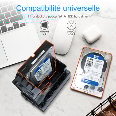 ICY BOX IB-RD3621U3 Contenitore HDD/SSD da 3,5'' nero