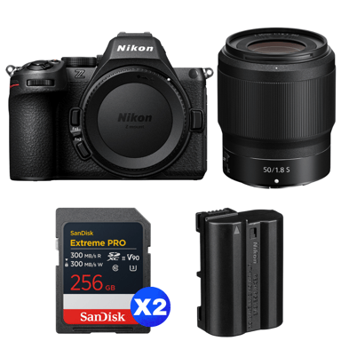 Appareil photo hybride Nikon Z5 II + 50mm f/1.8 S + 2 SanDisk 256GB Extreme PRO UHS-II + Nikon EN-EL15c + Ebook ''20 astuces pour des images qui claquent''
