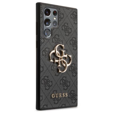 Coque Arrière pour Samsung Galaxy S22 Ultra à Motif 4G Élégant Gris