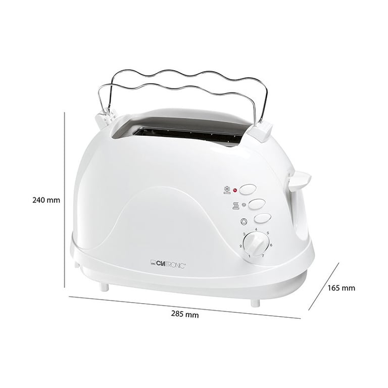 Grille-Pain Clatronic TA 3565 – 700W, 2 Fentes, Décongélation, Arrêt Automatique - vue 5