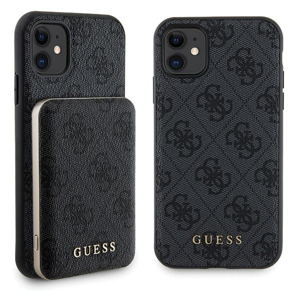 Guess Bundle Pack MagSafe 4G Metal Gold Logo Ensemble coque + Power Bank 5000mAh MagSafe iPhone 11 - vue 2