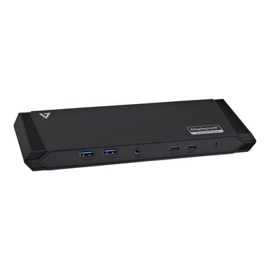 V7 DOCKUSBC replicatore di porte e docking station per notebook USB 3.2 Gen 1 [3.1 1] Type-A Nero (USB-C 3-DISPLAY DOCKING STATION - 65WPD 2K 4K HDMI DVI) [DOCKUSBC]