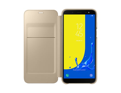 Samsung EF-WJ600 coque de protection pour téléphones portables 14,2 cm (5.6'') Étui avec portefeuille Or Samsung Galaxy J6 (2018)