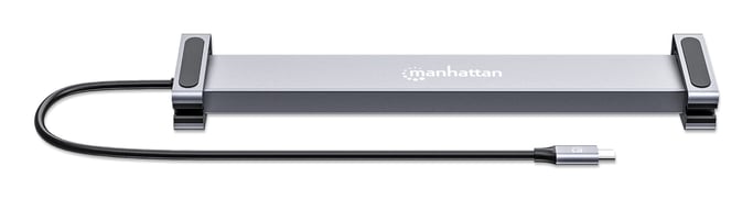 Manhattan 190398 base para portátil y replicador de puertos Alámbrico USB 3.2 Gen 1 (3.1 Gen 1) Type-C Gris