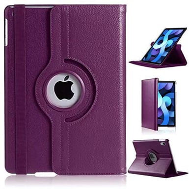 Apple iPad Air 5 M1 2022 housse violette rotative 360 degres
