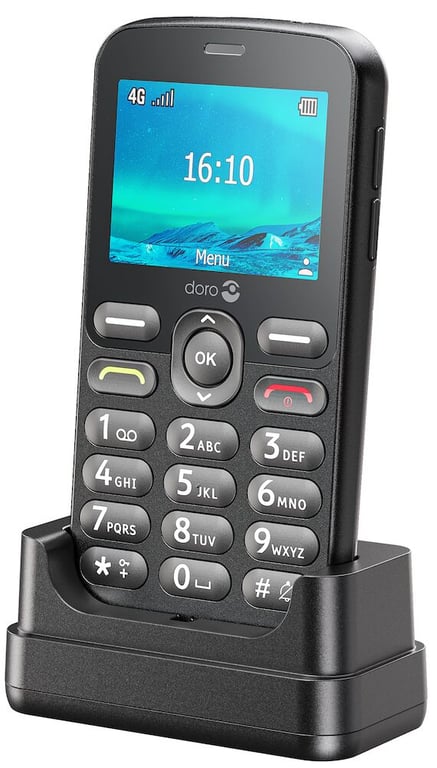 Doro 1880 113,7 g Noir Téléphone d'entrée de gamme - Neuf