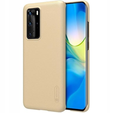Nillkin Funda para Huawei P40 Serie Super Frosted Shield Compatible con Carga Qi Dorado