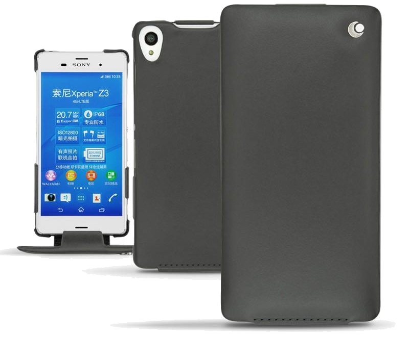 Housse cuir Sony Xperia Z3 - Rabat verticalNoir