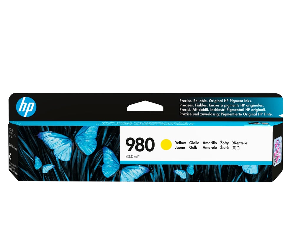 HP 980 86.5 ml jaune original cartouche d'encre pour Officejet Enterprise Color MFP X585 Officejet Enterprise Color Flow MFP X585 Neuf