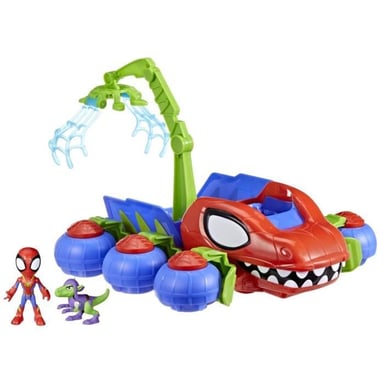 Veicolo Spidey Dino-Webs con giocattoli Spider-Man, da 3 anni, Spidey e i suoi straordinari amici
