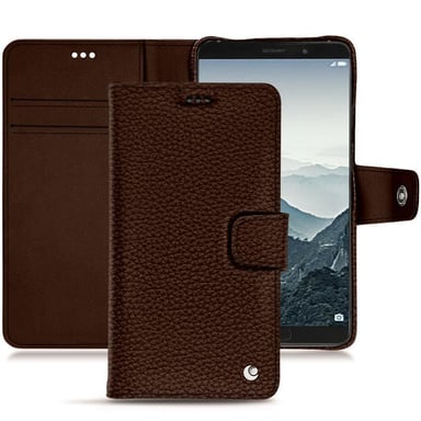 Housse cuir Huawei Mate 10 -  - Marron - Cuir grainé
