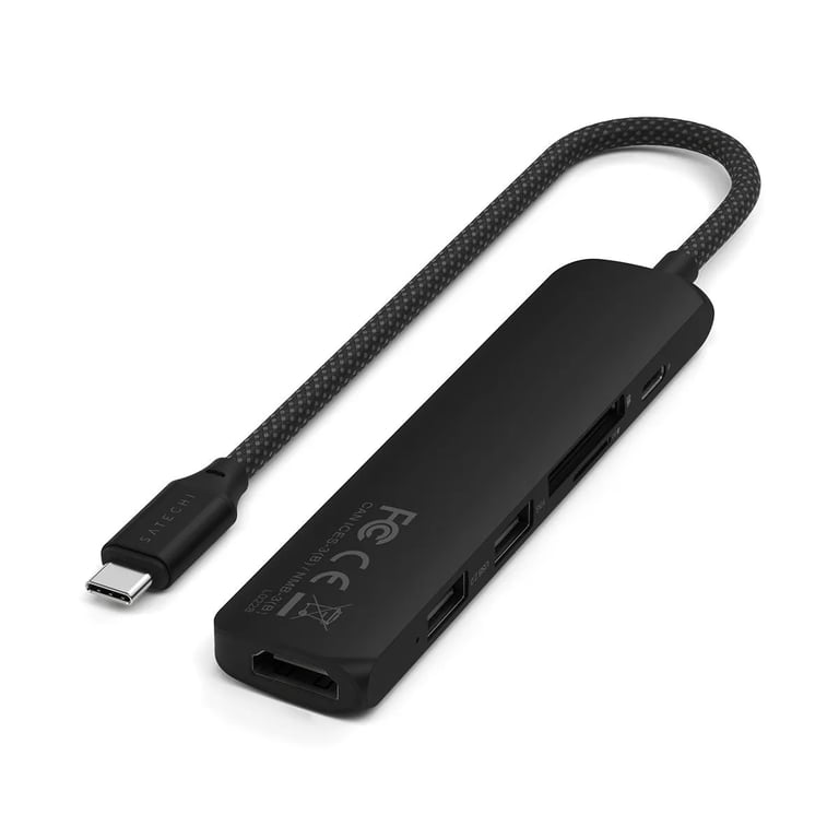 Satechi ST-P6SK hub & concentrateur USB Type-C 10000 Mbit/s Noir - Neuf