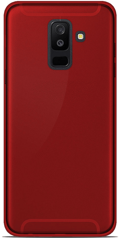 Coque silicone unie compatible Givré Rouge Samsung Galaxy A6 Plus 2018