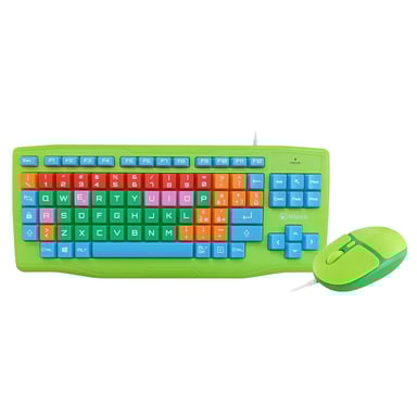 Atlantis Land E13-K606-IT teclado Ratón incluido Hogar USB QWERTY Italiano Verde