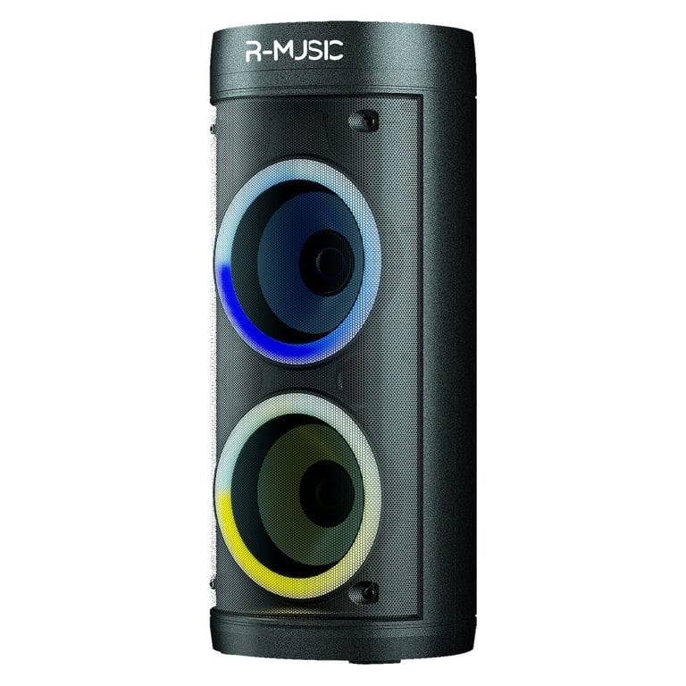 R-MUSIC Booster Party - Enceinte High Power BT sans fil - 600W - Jeu de lumiere - Egaliseur - USB, microSD - Ecran LED - Karaoké