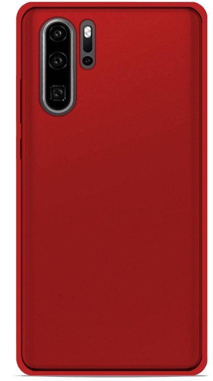 Coque silicone unie compatible Givré Rouge Huawei P30 Pro