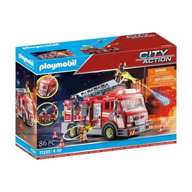PLAYMOBIL - 71233 - City Action - Camion dei pompieri con scala grande