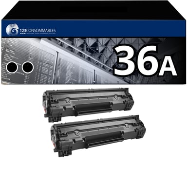 Confezione da 2 toner HP 36A compatibili nero