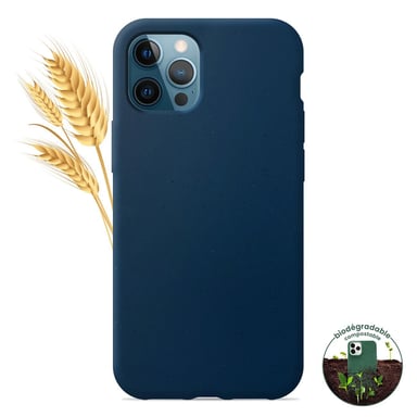 Coque silicone unie Biodégradable Bleu compatible Apple iPhone 12 Pro Max